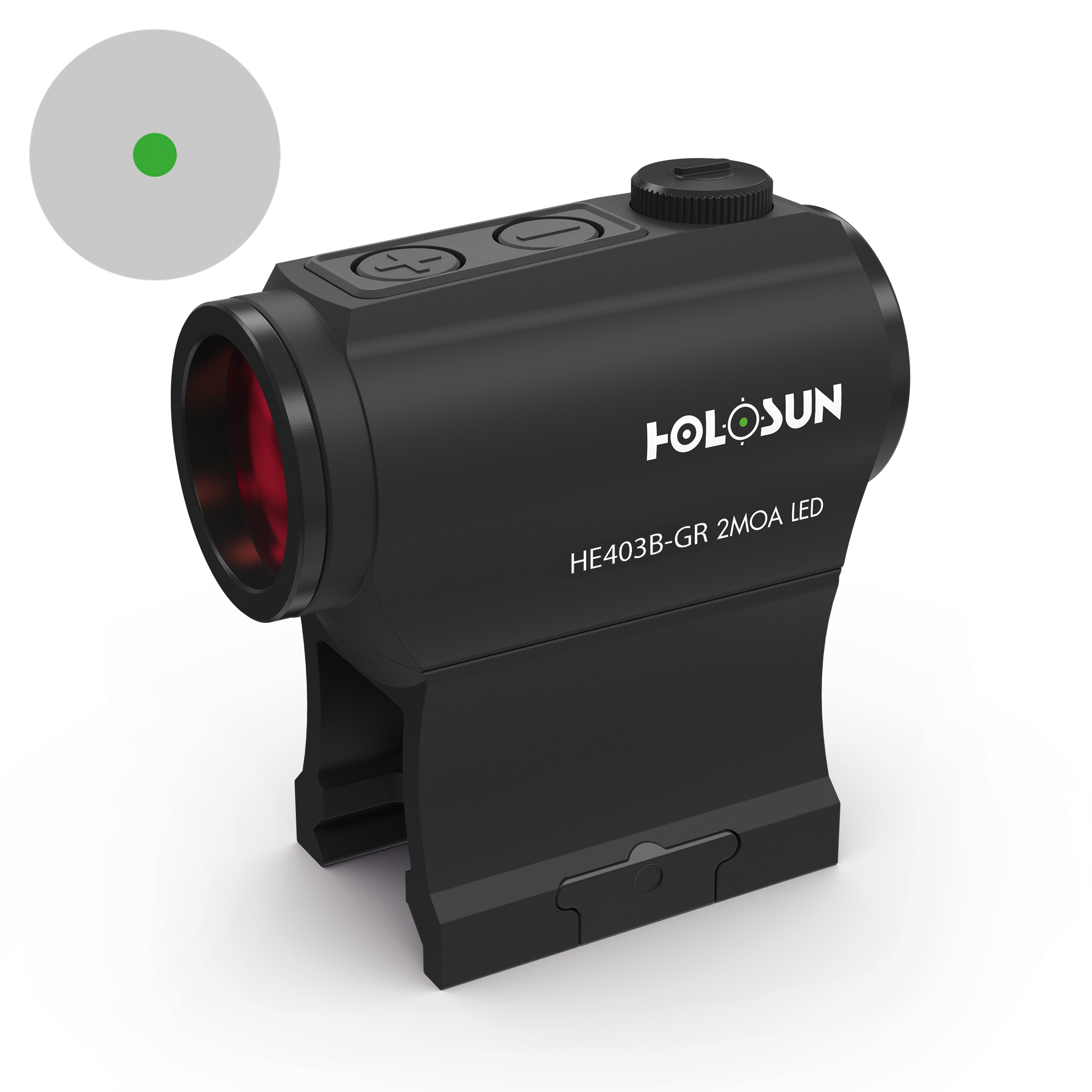Holosun ELITE HE403B-GR Microdot Grünpunkt Visier mit 2MOA Punkt Absehen, schwarz, Picatinny/Weaver…