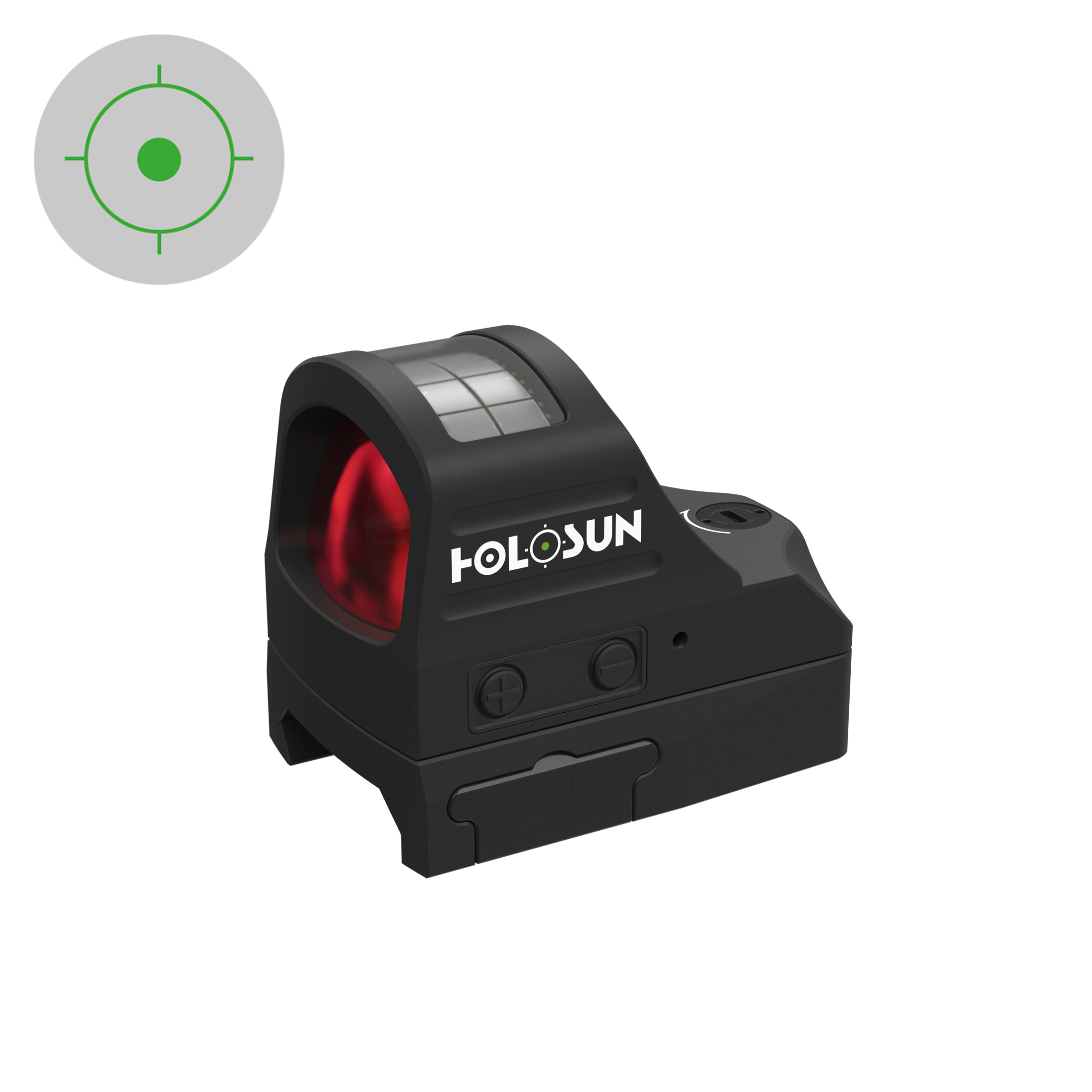 Werksüberholtes Holosun offenes Reflexvisier HE507C-GR-X2 mit wechselbarem Absehen, Grünpunkt Visie…