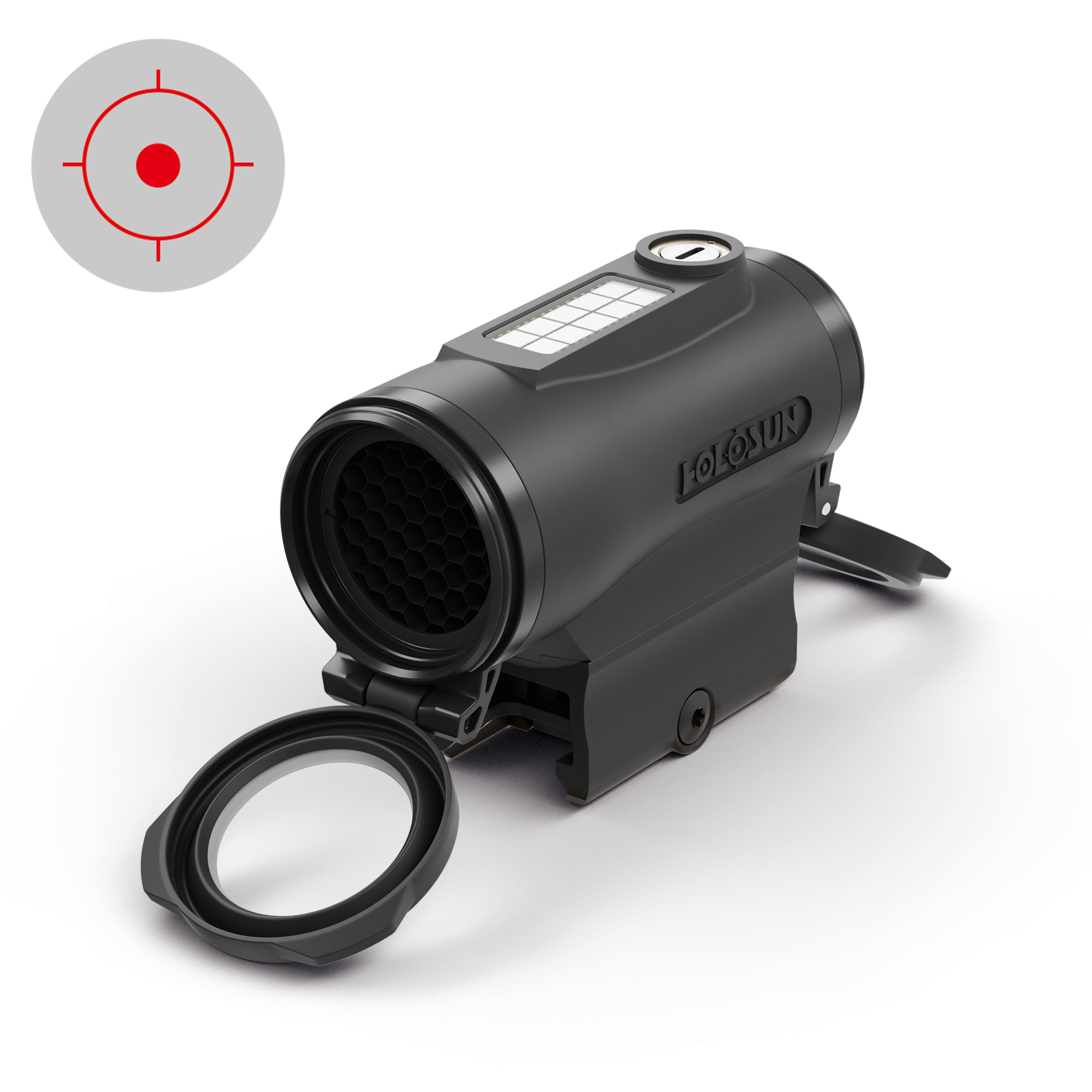 *werksüberholt* Holosun HS530C-RD Microdot 30mm Rotpunktvisier, wechselbares 2MOA Punkt, 65MOA Krei…