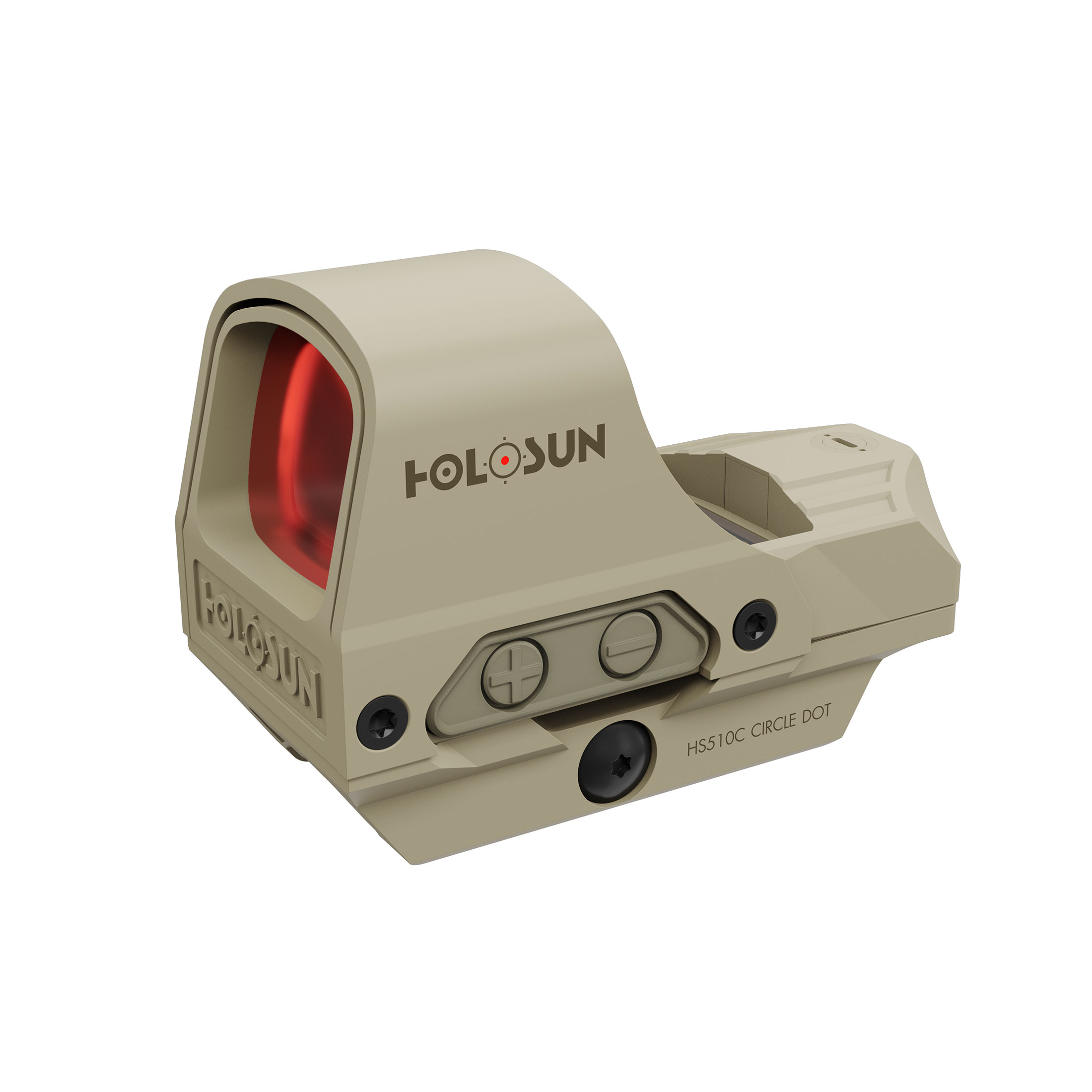 Werksüberholtes Holosun HS510C-FDE Offenes Reflexvisier Rotpunkt, wechselbares 2MOA Punkt, 65MOA Kr…